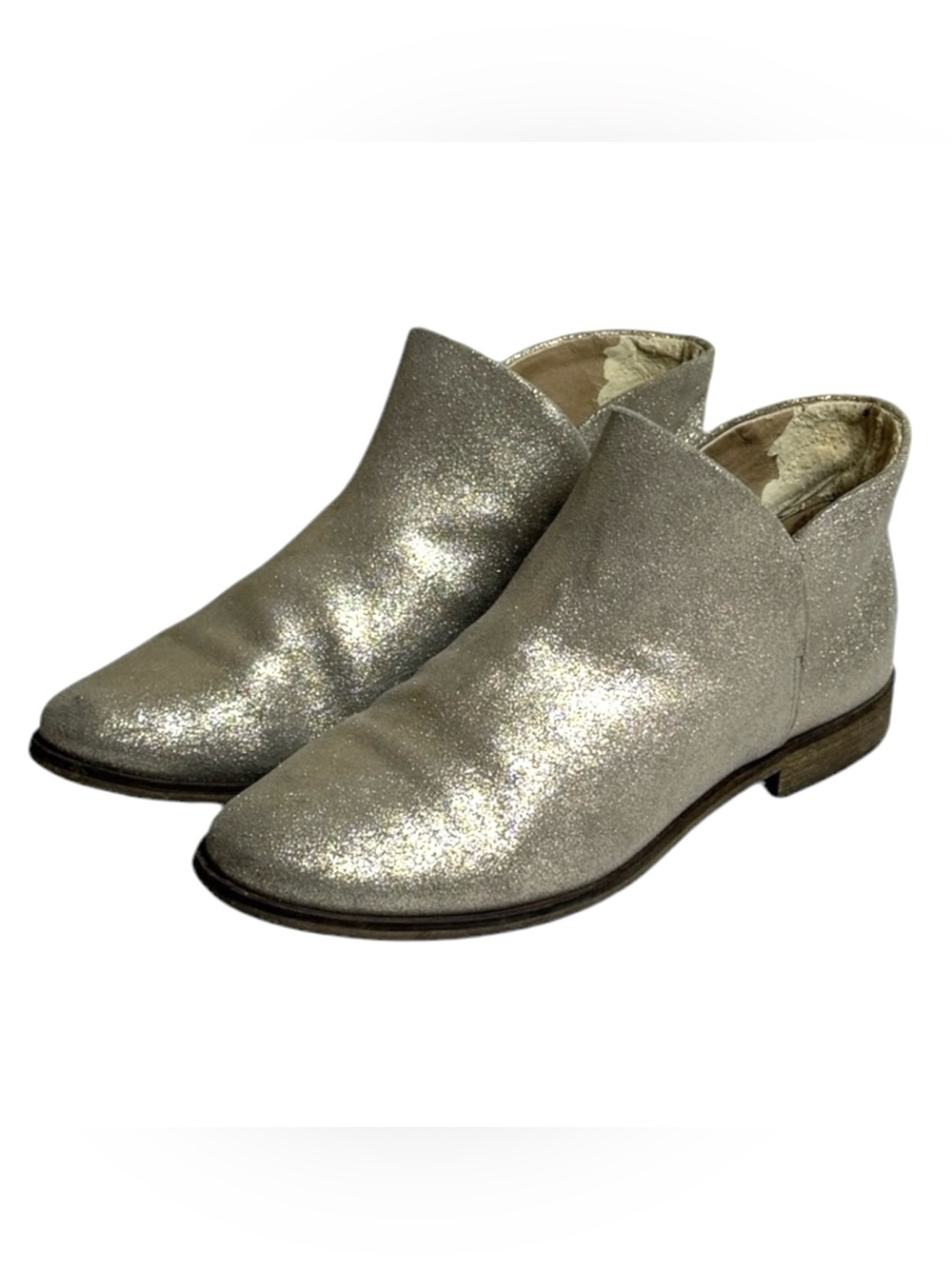 Splendid Fine Leather Ankle Boots Gold 9